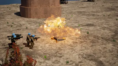Uma mineradora explode no alto de um platô