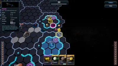 O pirata (NPC) ataca perto da Terra, a base azul